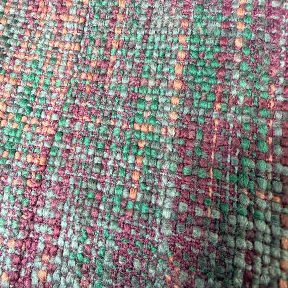 Apostrophe Trench Pea Coat Womens Multicolor Woven Tweed Double Breasted Size 12 - Picture 6 of 15